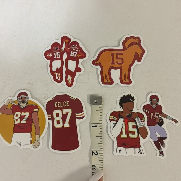 Travis Kelce & Patrick Mahomes - Kansas City Chiefs NFL Stickers - Picture 2 of 2